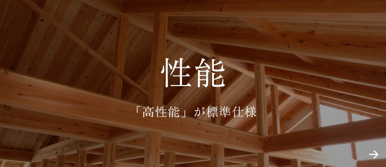 性能 「高性能」が標準仕様