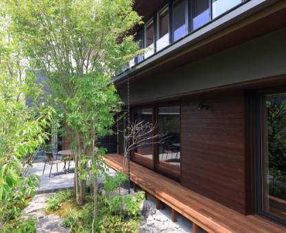 山口市 A様邸の庭の写真