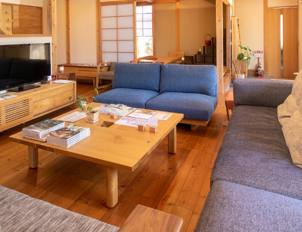 下関展示場のリビング写真