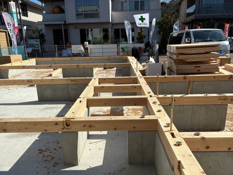 ひびきのモデルハウス(八幡西区)【木工事中】