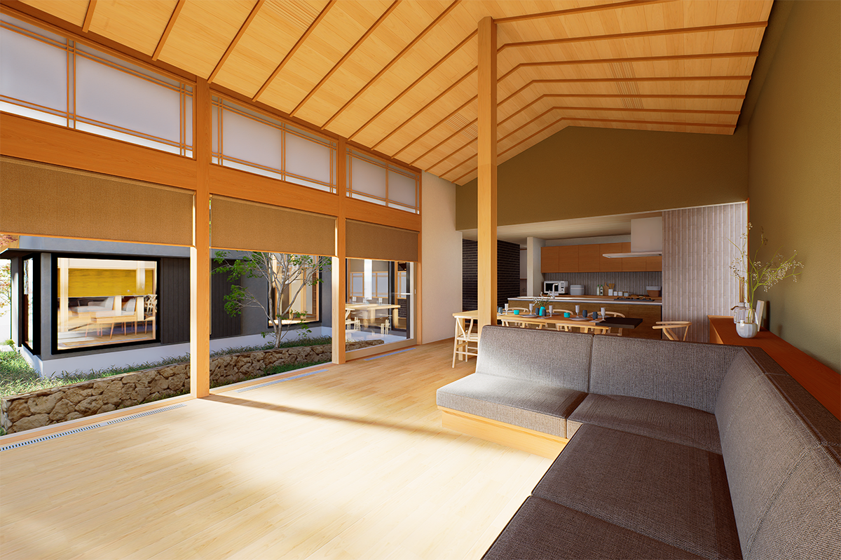 完成前ならではの空間